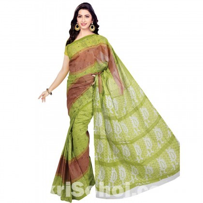 Fashionable Printed Cotton Saree Code:DS-455